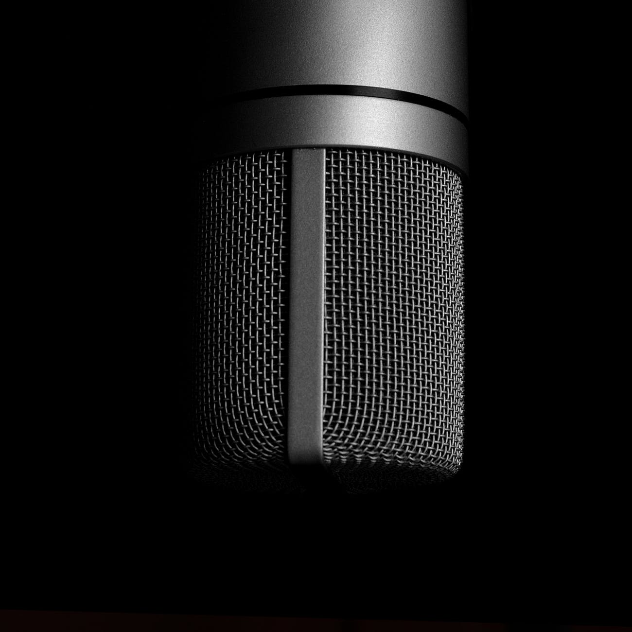 Close-up of a microphone